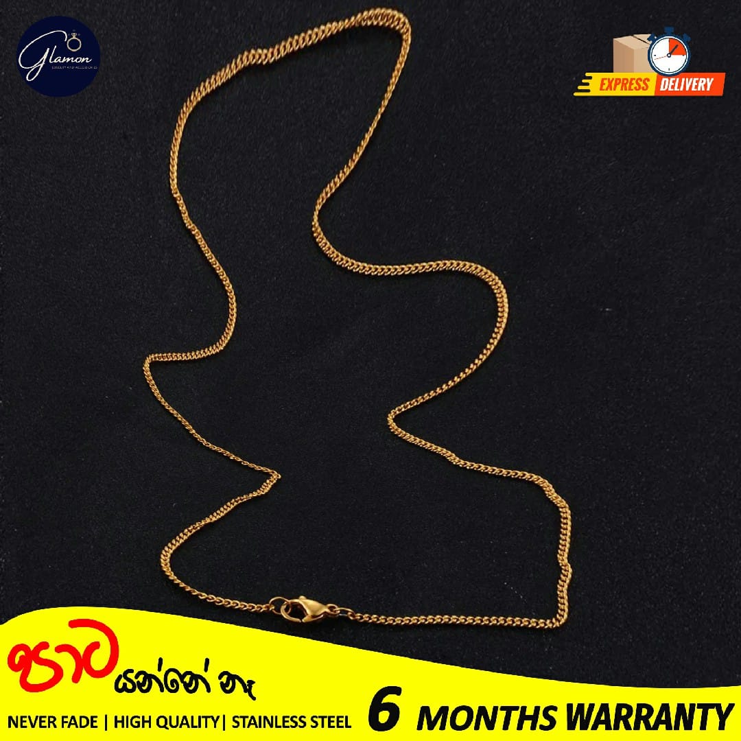 2mm Stainless Steel Cuban Link Chain Necklace for Men and Women High Quality Silver/Gold chain for men necklace