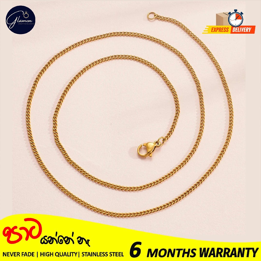 2mm Stainless Steel Cuban Link Chain Necklace for Men and Women High Quality Silver/Gold chain for men necklace
