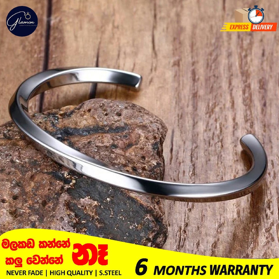 Stainless Steel Bangle for Men Women Simple Twisted Cuff Silver Bracelet Unisex