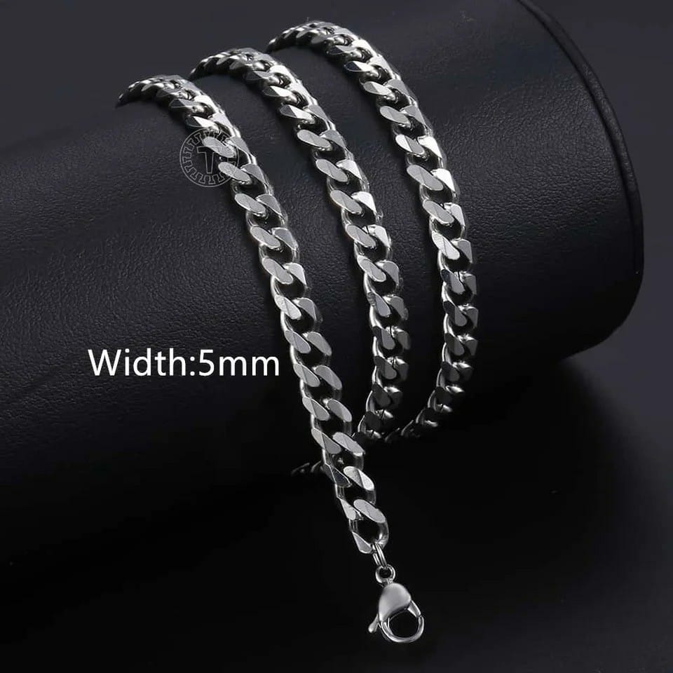 Stainless Steel Cuban Link Necklace For Men Women High Quality Waterproof Necklace
