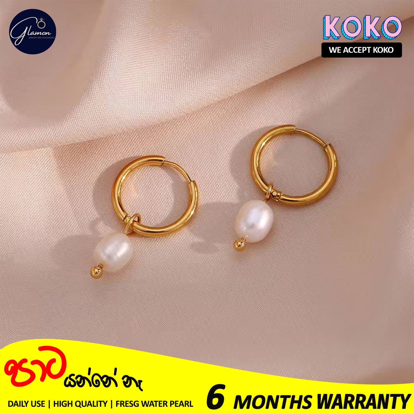 Fresh Water Earrings For Girls - High Quality Stainless Steel Waterproof Drop Earrings Gift For Girl