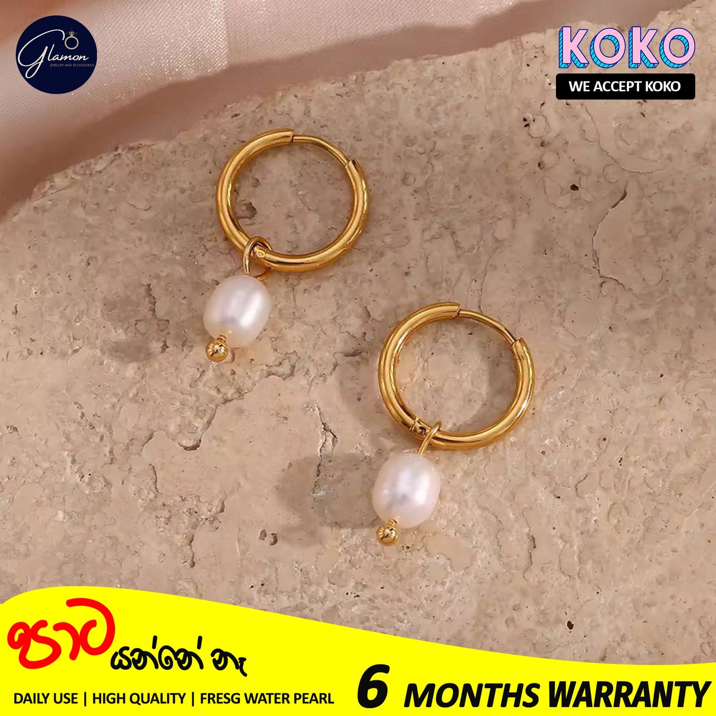 Fresh Water Earrings For Girls - High Quality Stainless Steel Waterproof Drop Earrings Gift For Girl