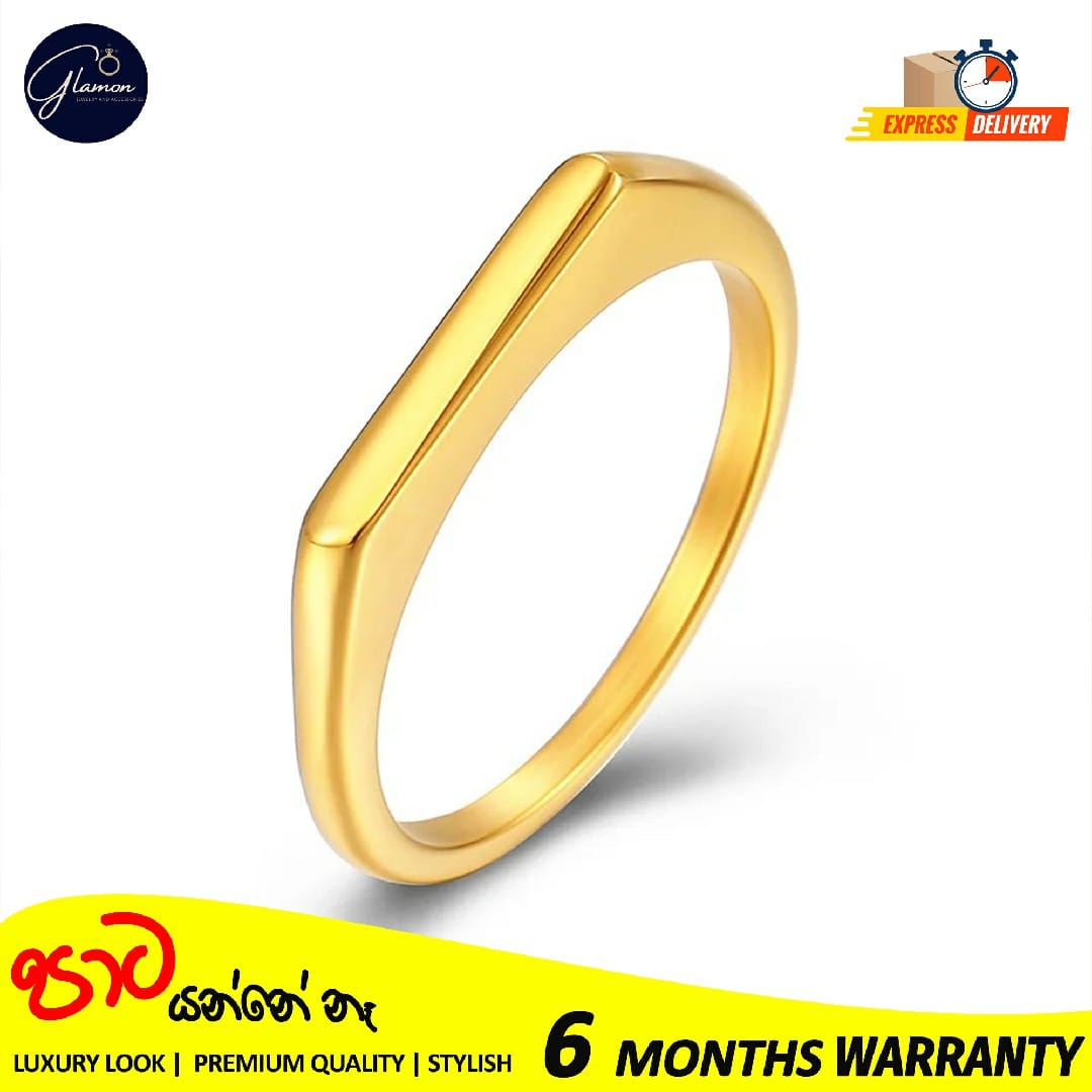 Glamon Premium Quality Simple and Classic Plain Polished Ring Horizontal Strip Stainless Steel Rings for Girls