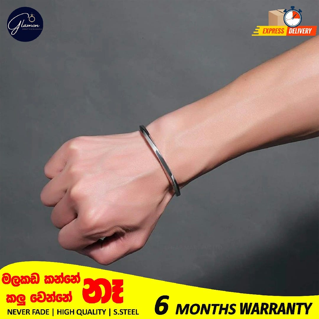Stainless Steel Bangle for Men Women Simple Twisted Cuff Silver Bracelet Unisex