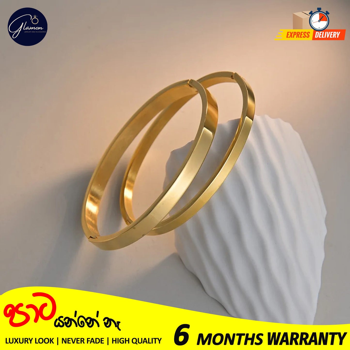 High Polished Plain Gold Bangle For Women Men Stainless Steel