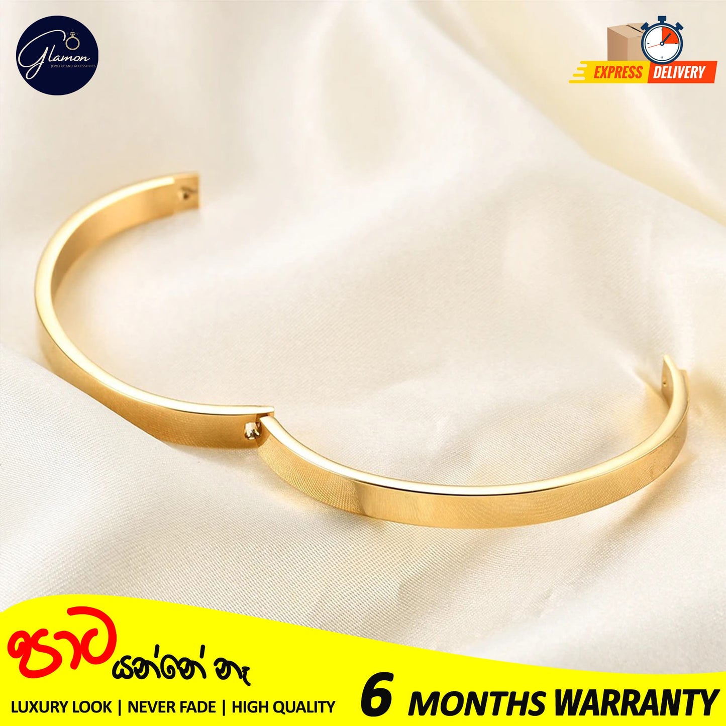 High Polished Plain Gold Bangle For Women Men Stainless Steel