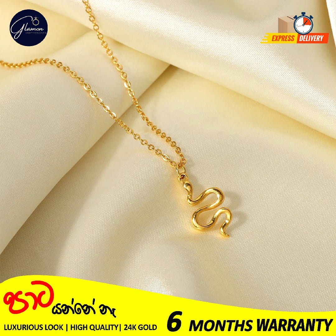 Snake Pendant Necklace For Girls Waterproof Premium Quality