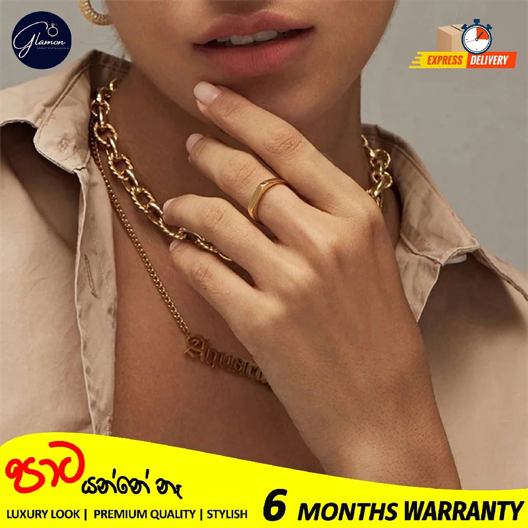Glamon Premium Quality Simple and Classic Plain Polished Ring Horizontal Strip Stainless Steel Rings for Girls