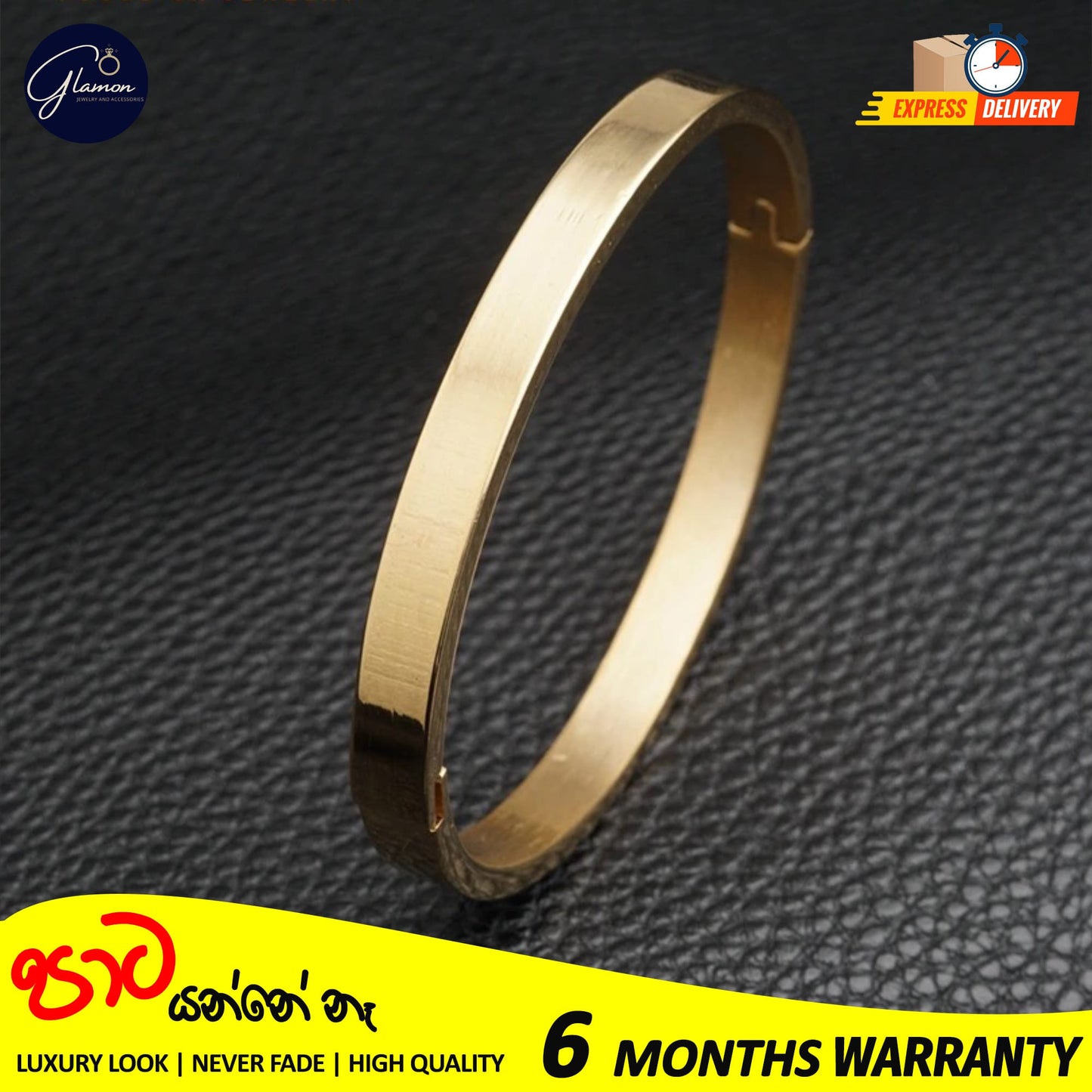 High Polished Plain Gold Bangle For Women Men Stainless Steel