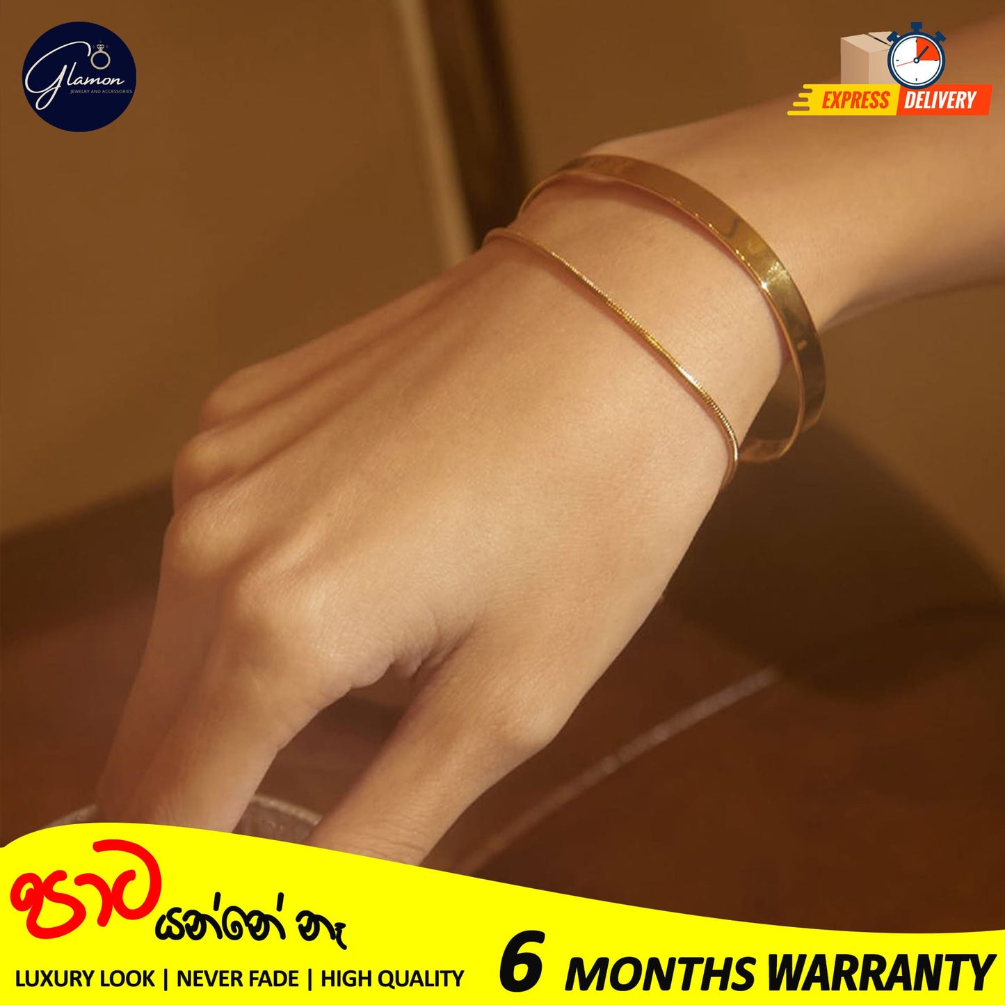 High Polished Plain Gold Bangle For Women Men Stainless Steel