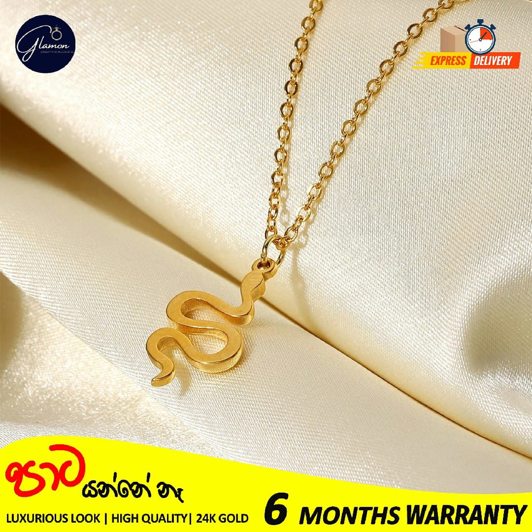 Snake Pendant Necklace For Girls Waterproof Premium Quality