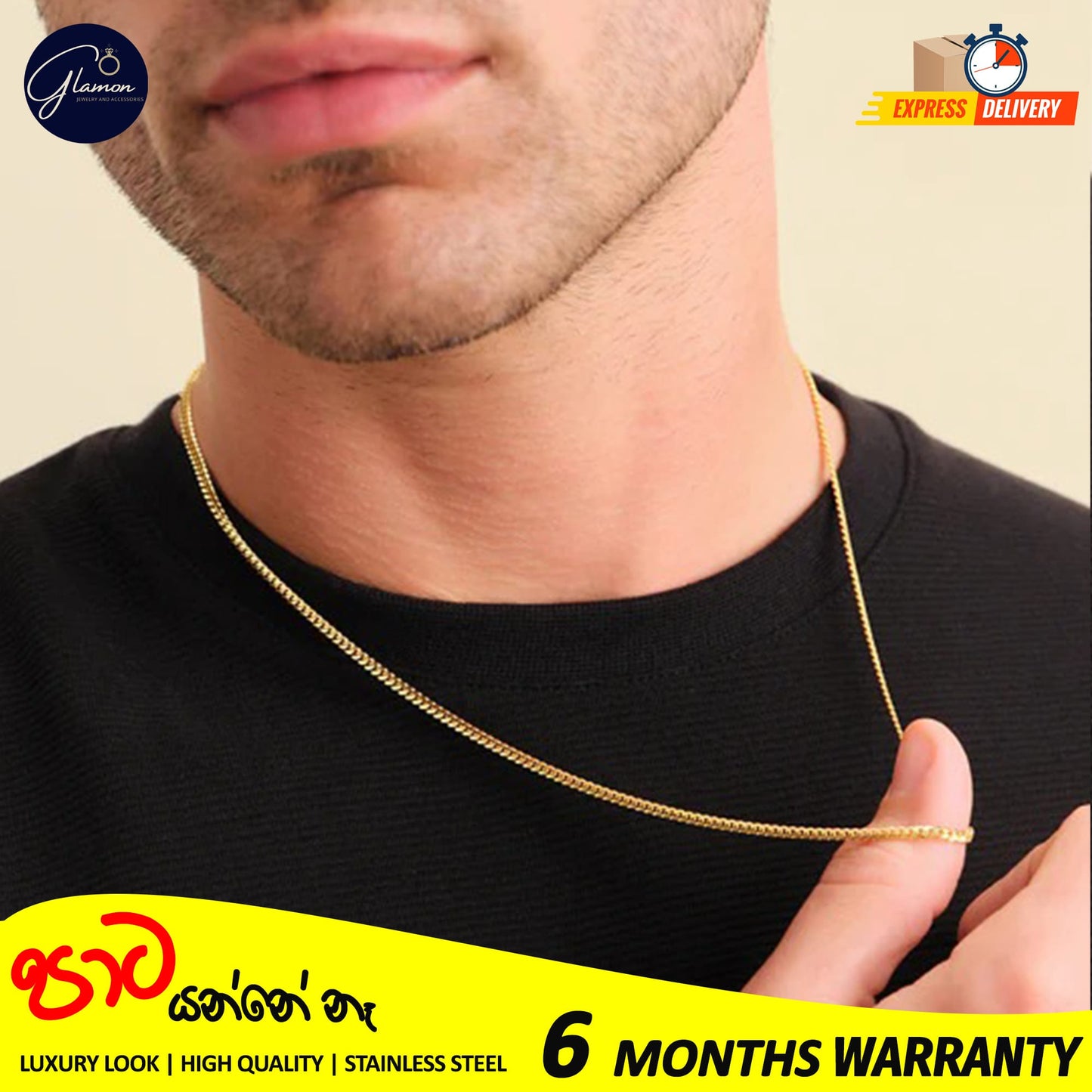 3mm Stainless Steel High Quality Gold Color Cuban Link Chain Necklace For Men Women Waterproof Boys Chain