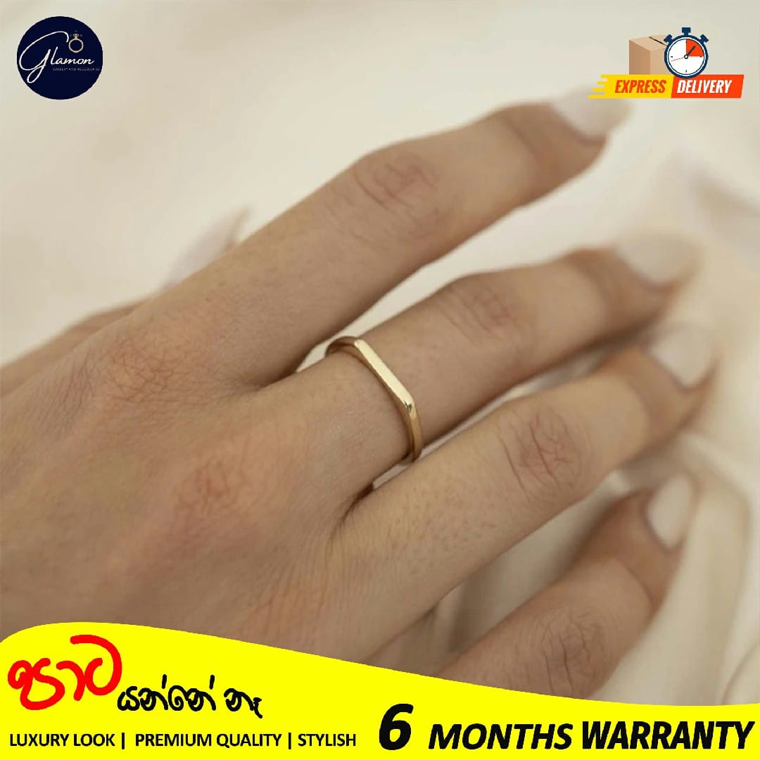 Glamon Premium Quality Simple and Classic Plain Polished Ring Horizontal Strip Stainless Steel Rings for Girls