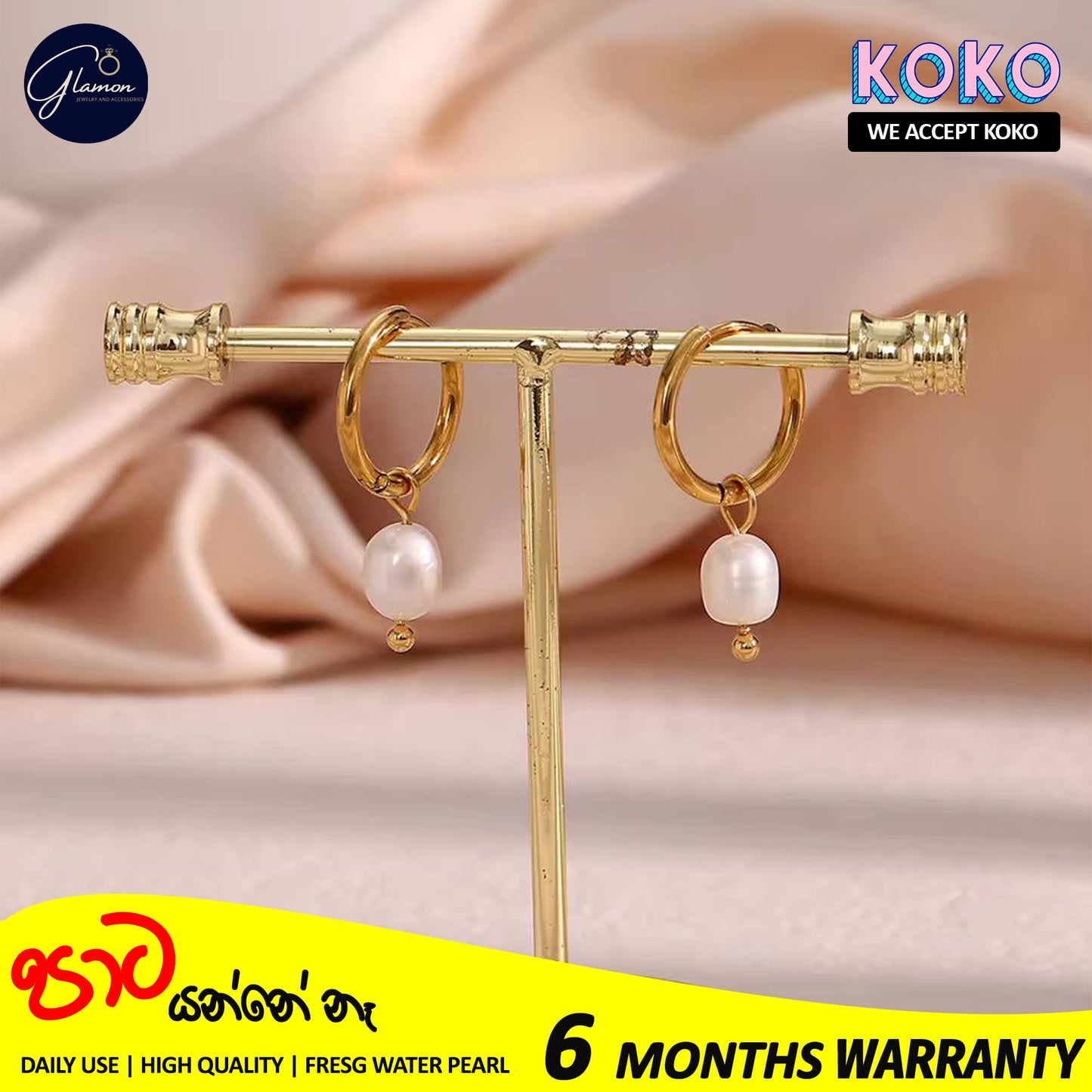 Fresh Water Earrings For Girls - High Quality Stainless Steel Waterproof Drop Earrings Gift For Girl
