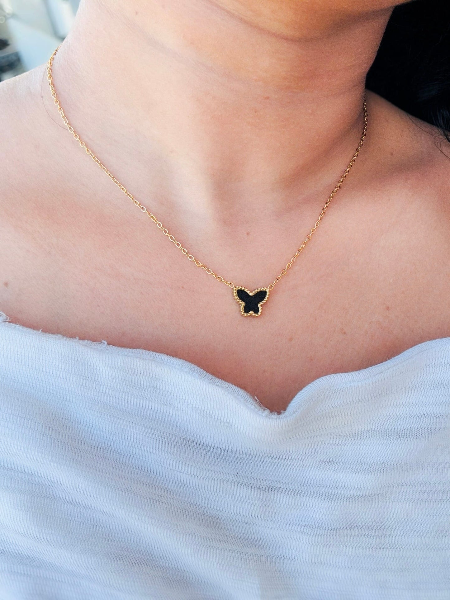 Glamon Butterfly Necklace For Girls - Gold Coated High Quality Waterproof Jewelry Gift For Her