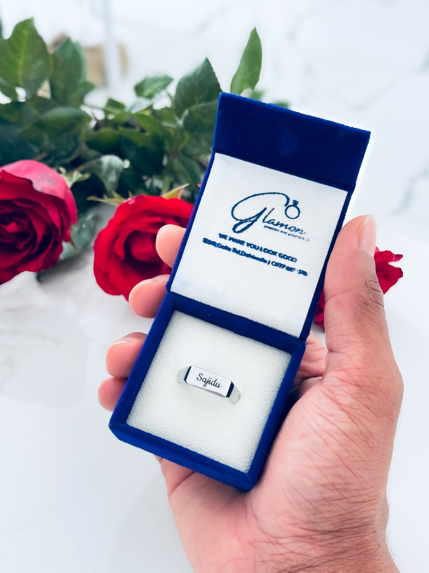 Glamon Customized Name Ring For Boys Gift