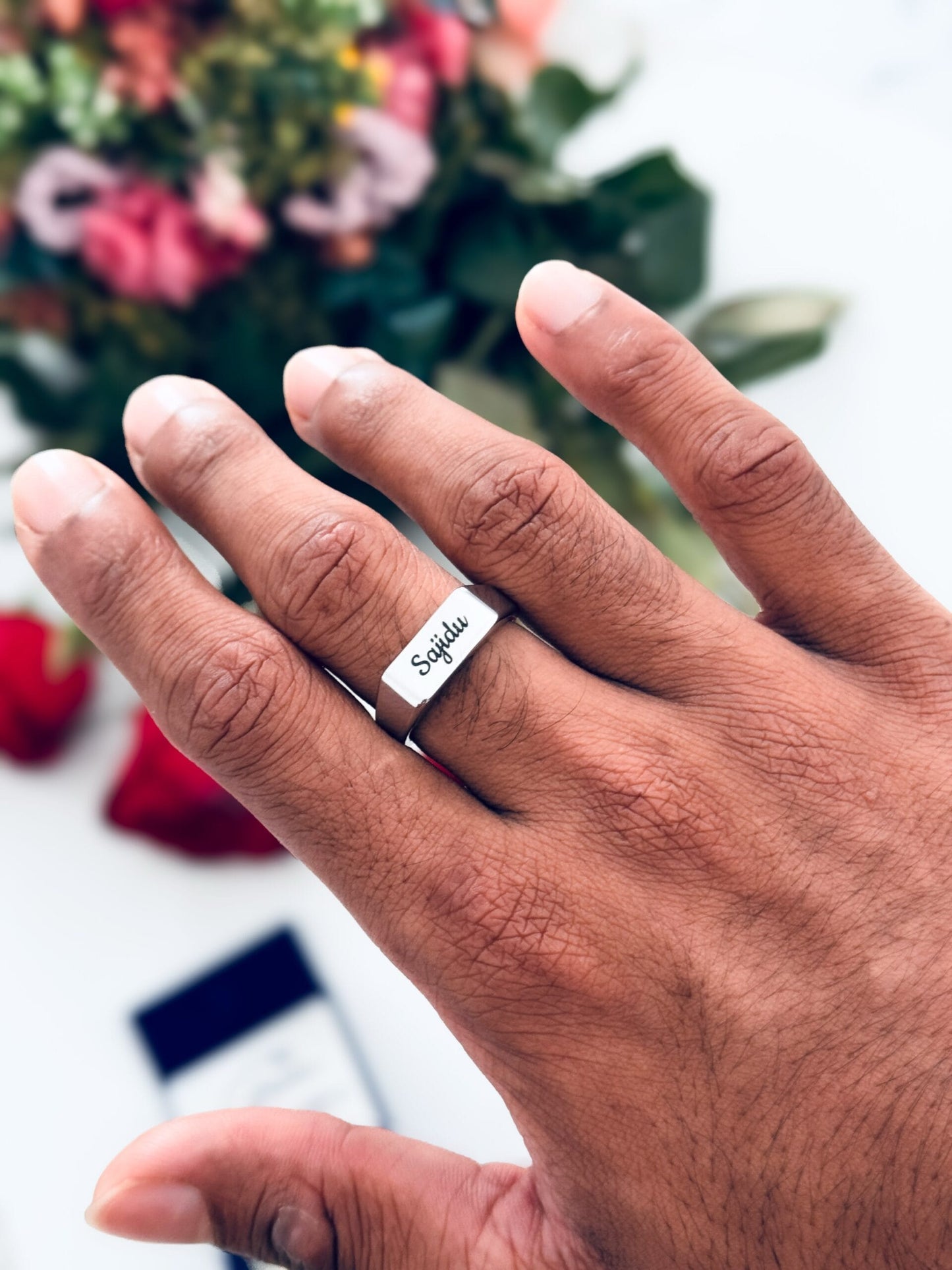 Glamon Customized Name Ring For Boys Gift