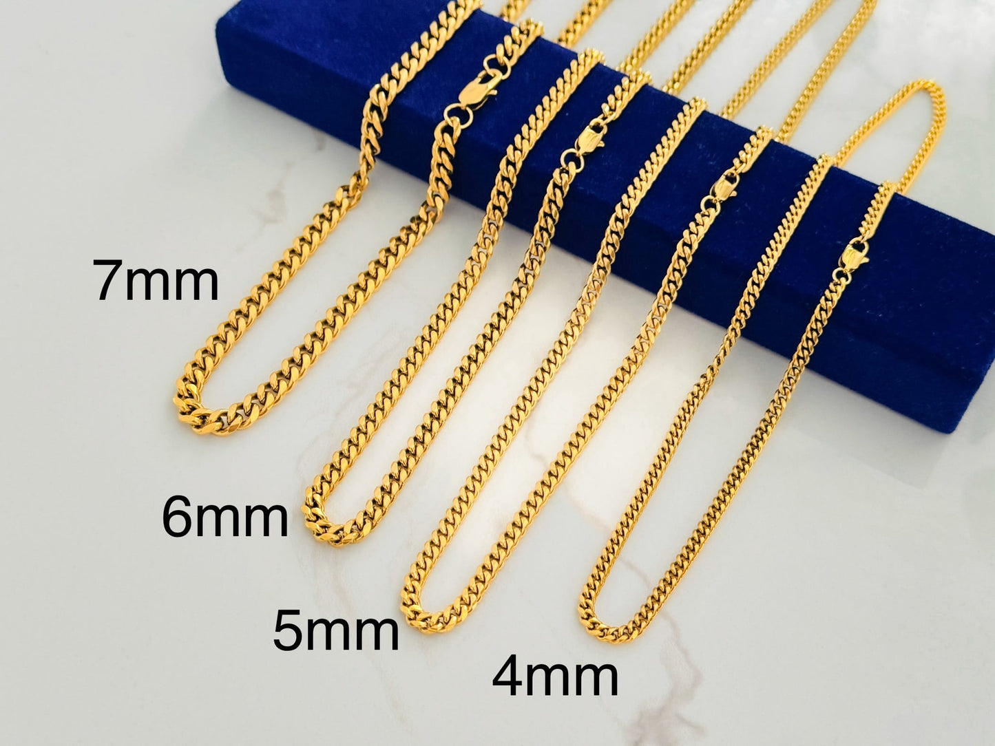 Glamon New High Polished Premium Quality Cuban Link Chain Necklace For Men and Women