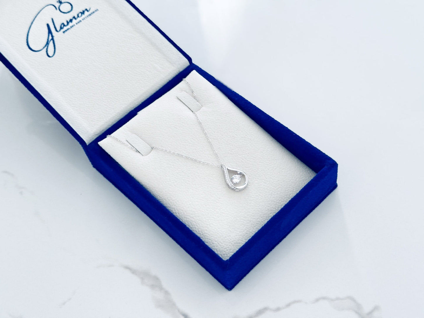 Glamon Original S925 Silver TearDrop Necklace For Girls