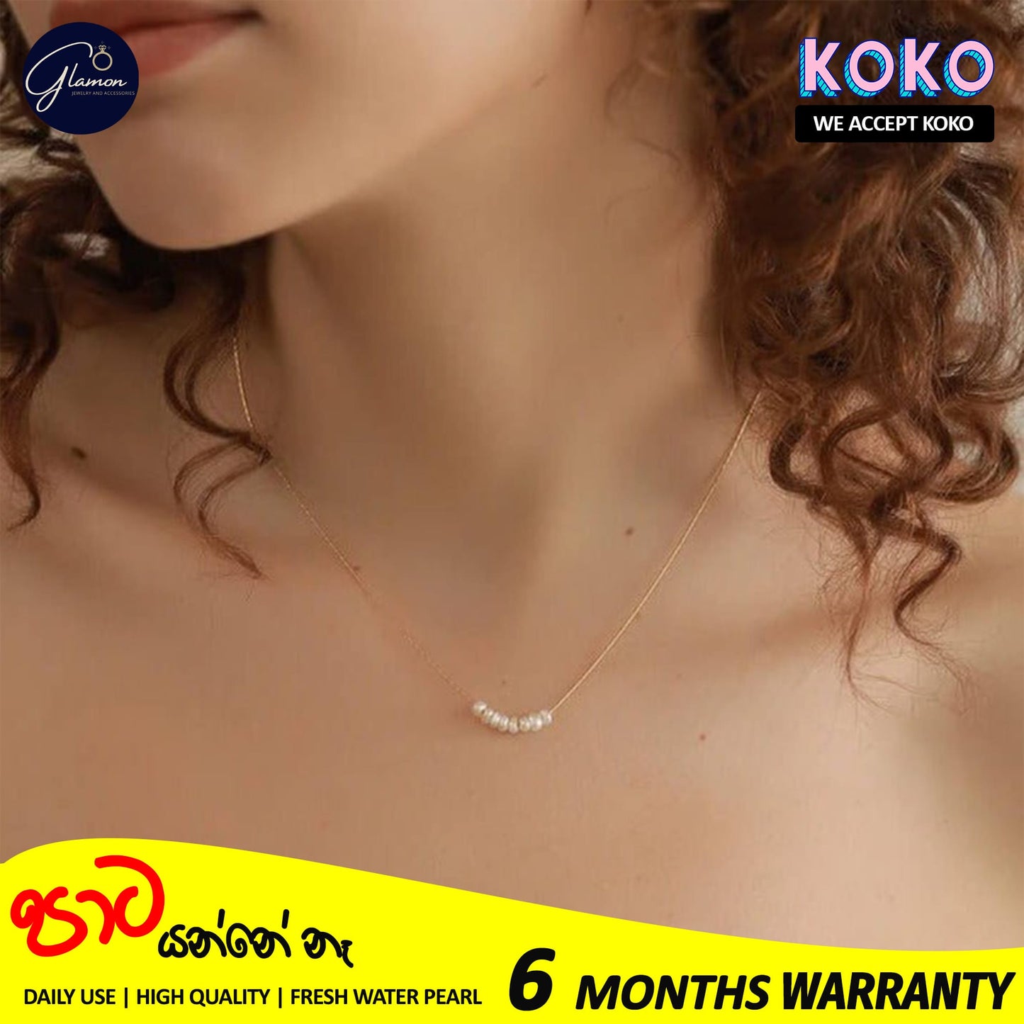 Glamon Fresh Water Pearl Necklace For Girls Stainless Steel Gold Chain Necklaces Women Korean Fashion Gold Plated Jewellery Gift For Girlfriend Birthday Valentine Wedding Jewelery