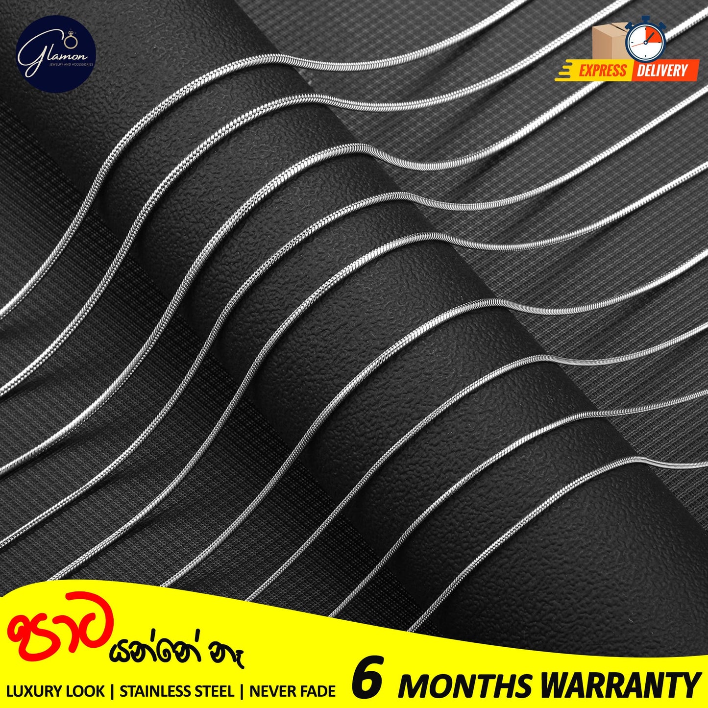 2mm Round Snake Chain Stainless Steel Gold- SIlver
