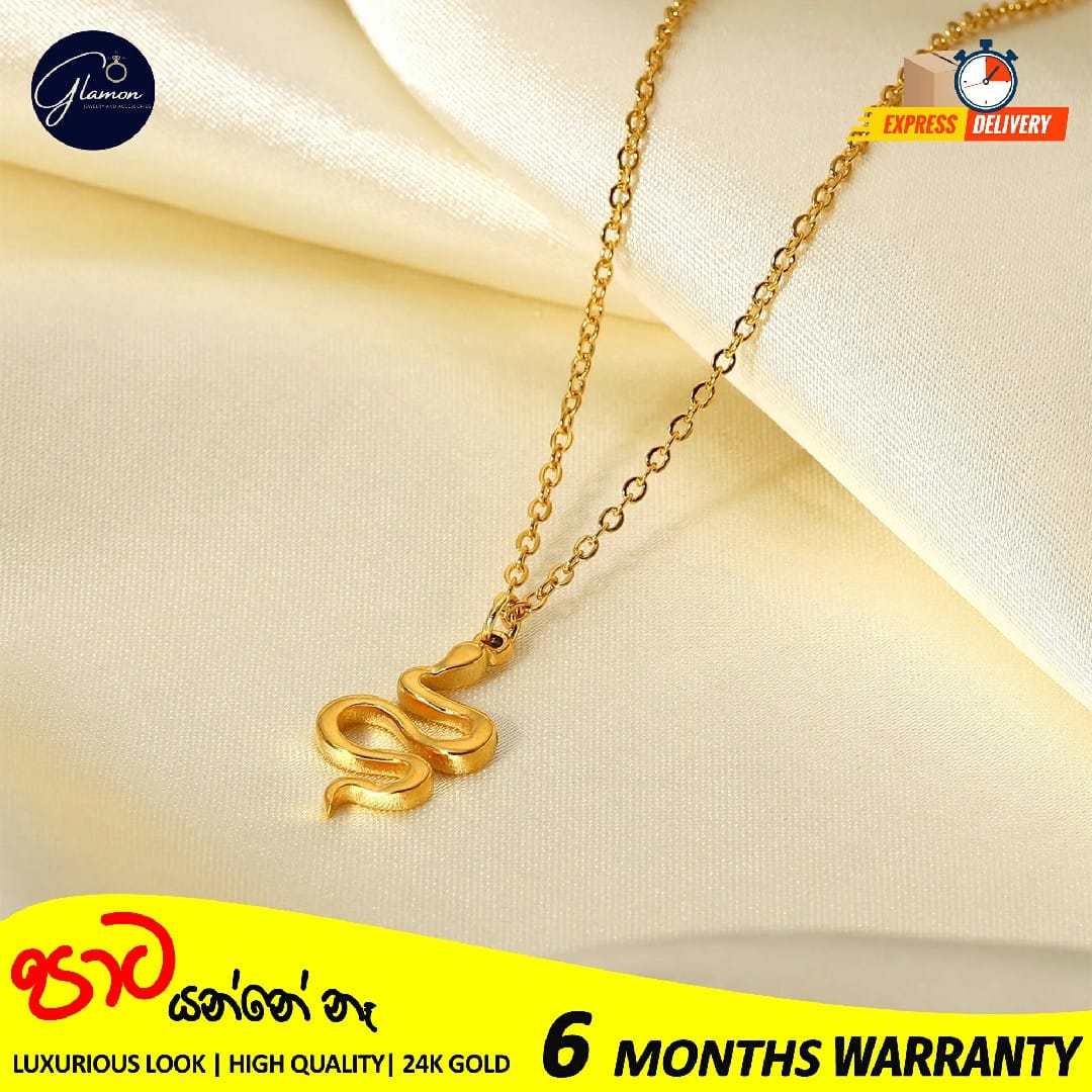 Snake Pendant Necklace For Girls Waterproof Premium Quality