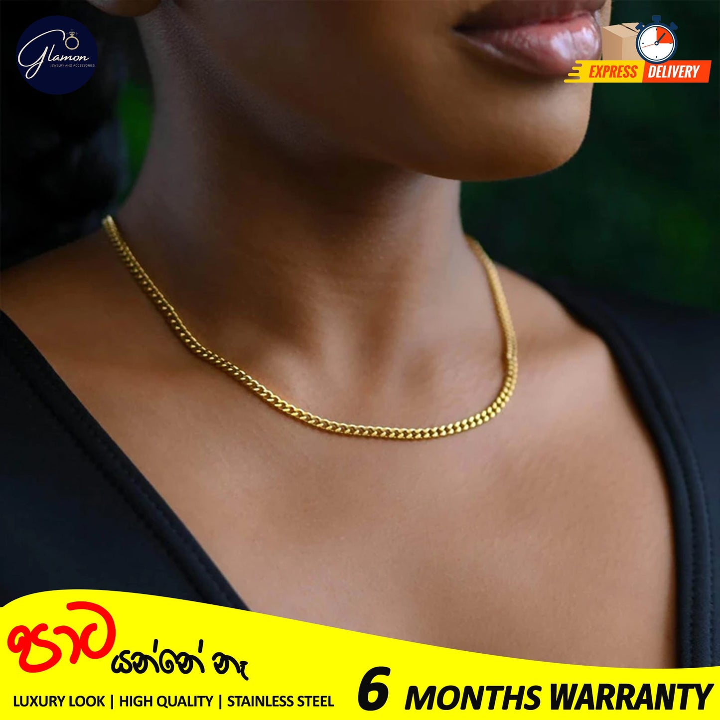 3mm Stainless Steel High Quality Gold Color Cuban Link Chain Necklace For Men Women Waterproof Boys Chain