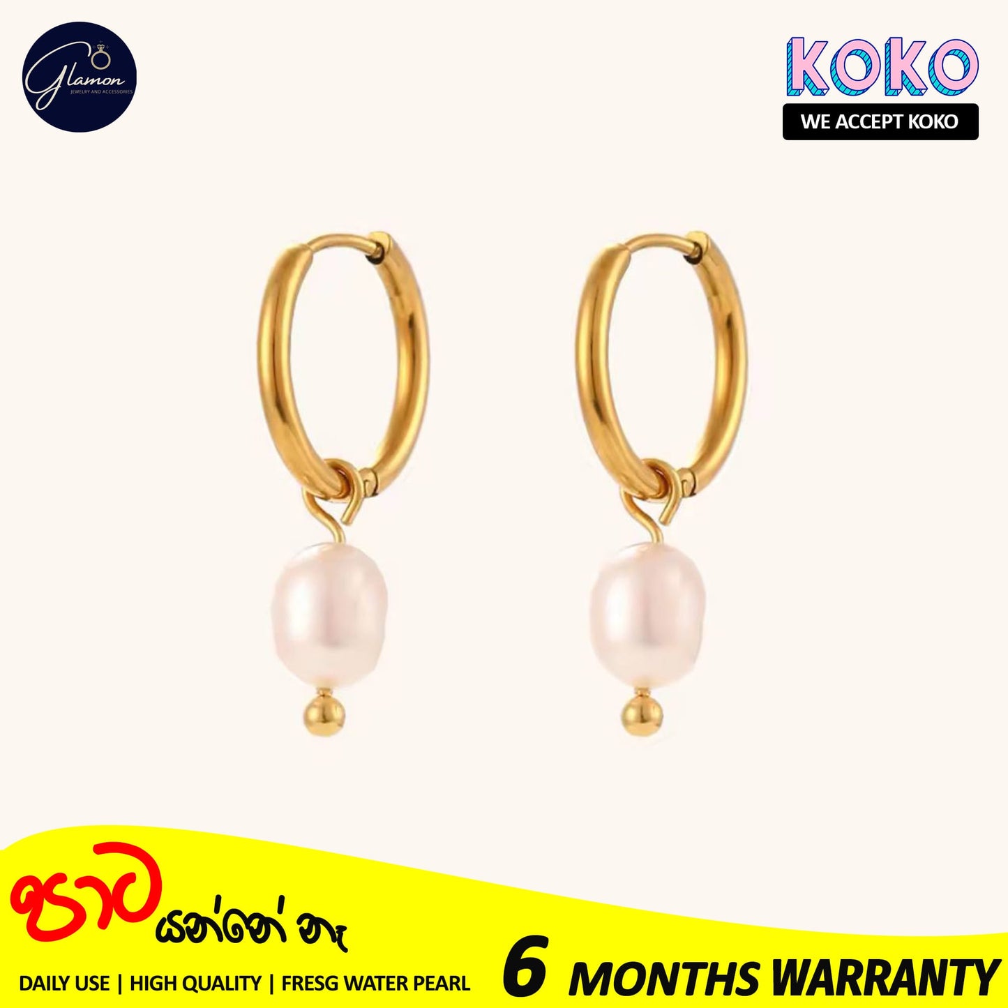 Fresh Water Earrings For Girls - High Quality Stainless Steel Waterproof Drop Earrings Gift For Girl