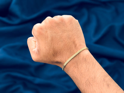 Glamon Astra Mesh Bracelet – Unisex Gold Coated Bracelet