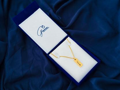 Personalized name engraved necklace Gift for Her