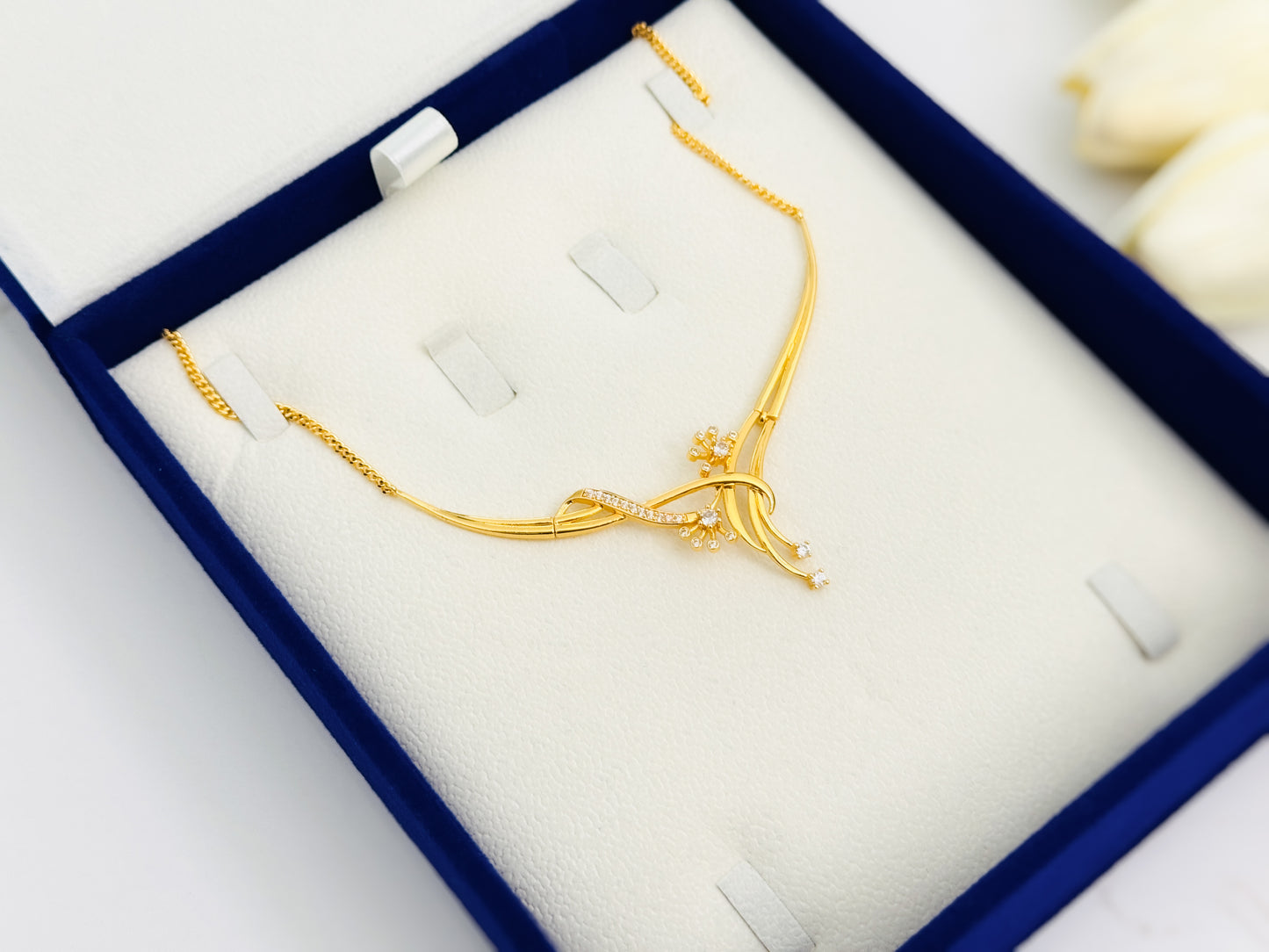 Glamon Luxury Gold Plated Bridal Necklace for Women