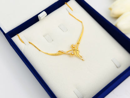 Glamon Luxury Gold Plated Bridal Necklace for Women