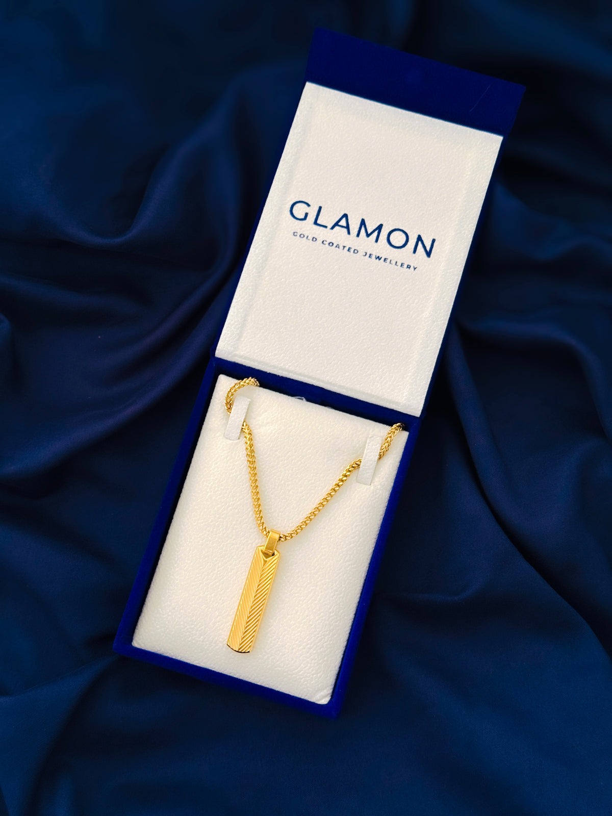 Glamon Prime Edge Necklace – Gold Coated Men’s Necklace | Waterproof Stainless Steel