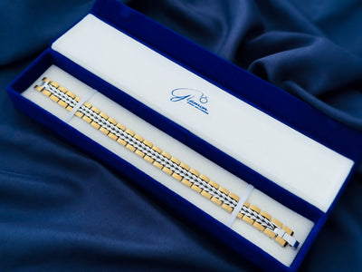 Glamon Titan Weave Bracelet – Dual Tone Gold