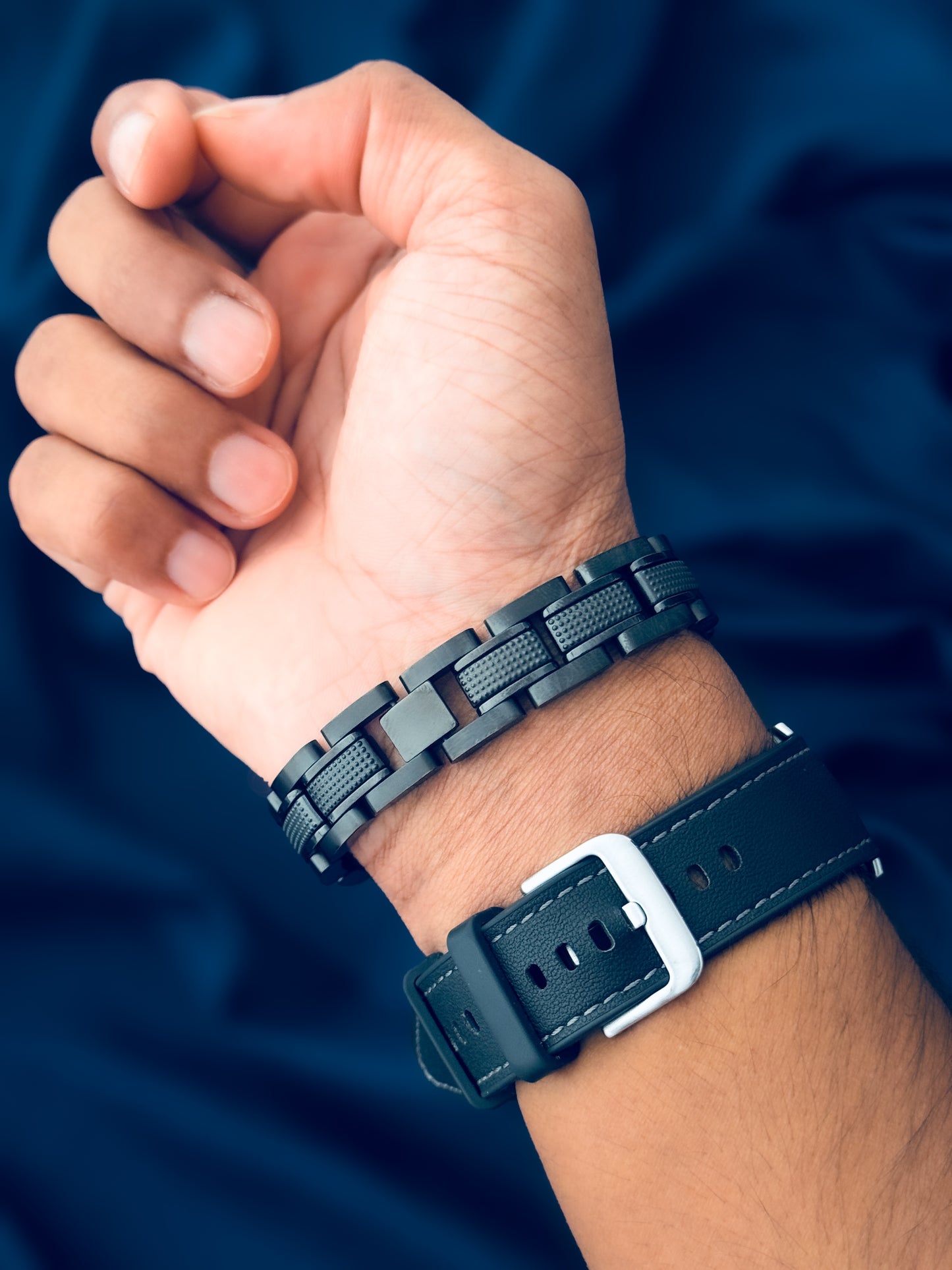 Glamon ZYGMA BLACK EDITION   Name Engraved Bracelet for Men | Premium Luxury Mens Gift