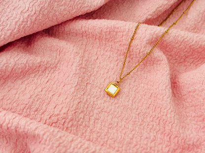 White Shell Necklace For Girls - Gold Coated High Quality Waterproof Pendant Necklace Gift For Her