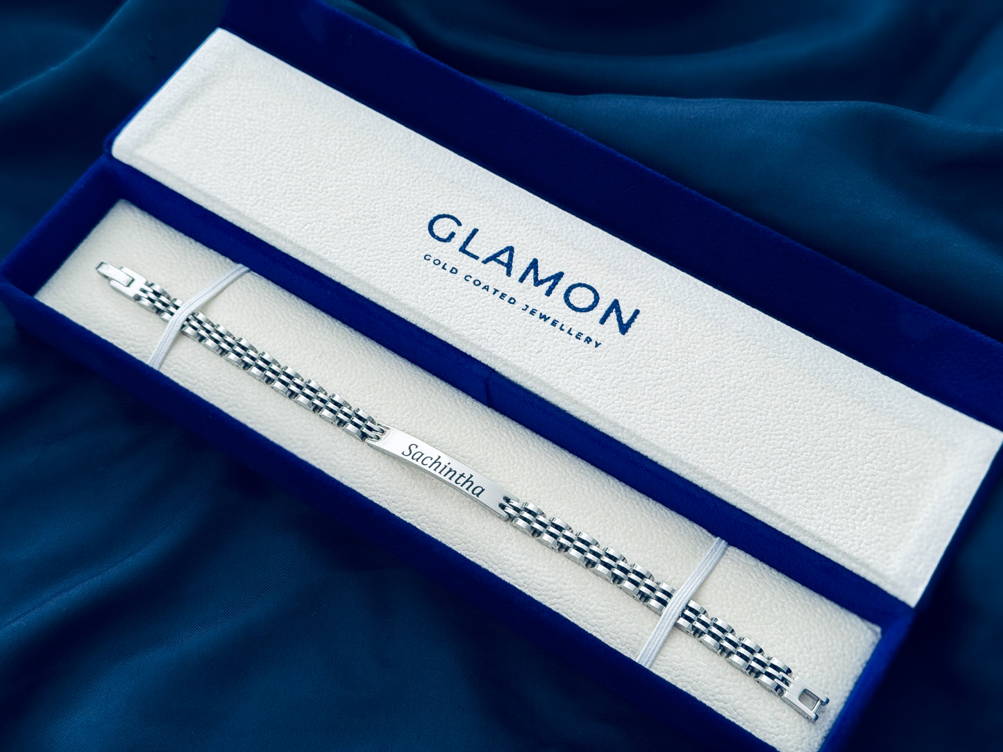 Luxury Personalized Name Bracelet for Men – Custom Silver Bracelet Gift for Boyfriend Sri Lanka