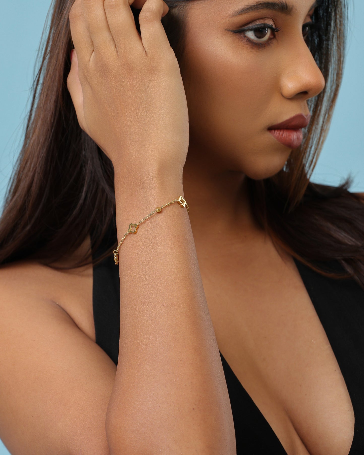 Golden Clover Bracelet - Luxury Gold Coated High Quality Waterproof Bracelet For Girls