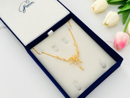 Glamon Wedding Necklace – Luxury Gold Plated Bridal Necklace for Women | Elegant Bridal Jewelry Sri Lanka