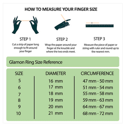 Glamon Crystal Heart Promise Ring – Gold Coated Zircon Heart Ring for Women | Waterproof Stainless Steel | Romantic Gift for Her