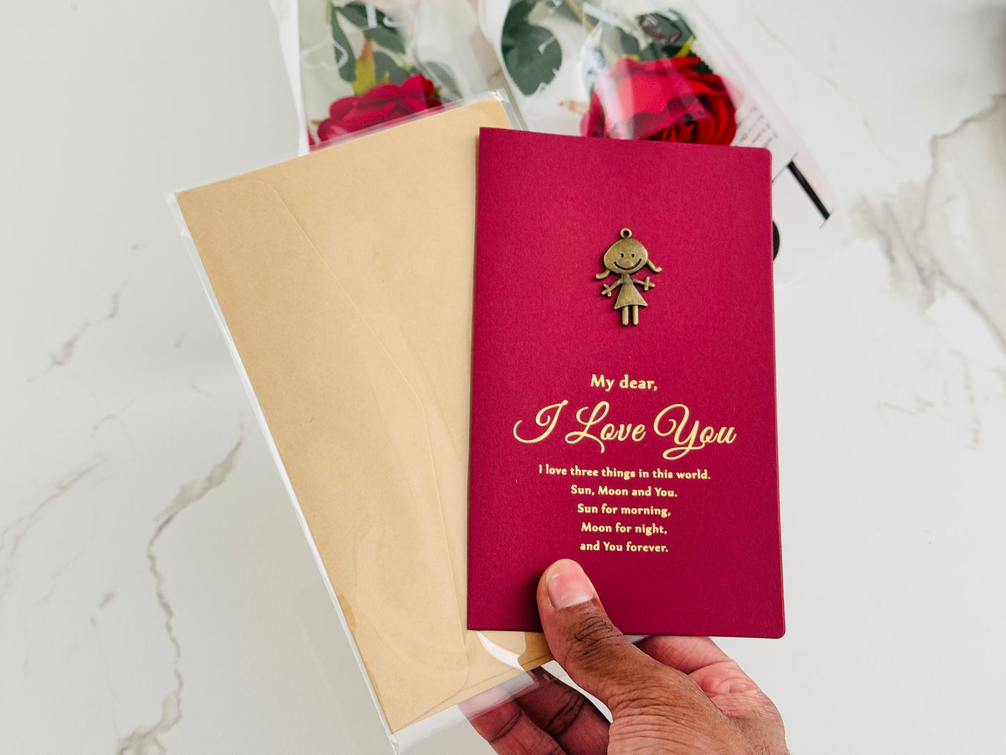 Gift cards and Red Roses