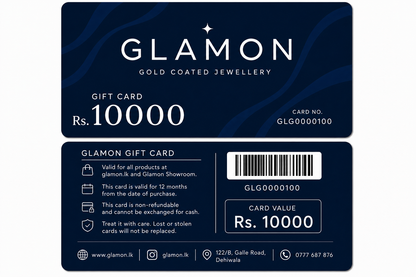 Glamon Gift Card Rs. 10,000 | Premium Jewellery Gift Voucher Sri Lanka