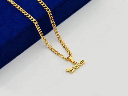 Glamon “තාත්තා” Necklace – Father’s Day Gift Gold Coated Pendant Necklace for Men | Waterproof Stainless Steel | Premium Quality | 6 Months Warranty