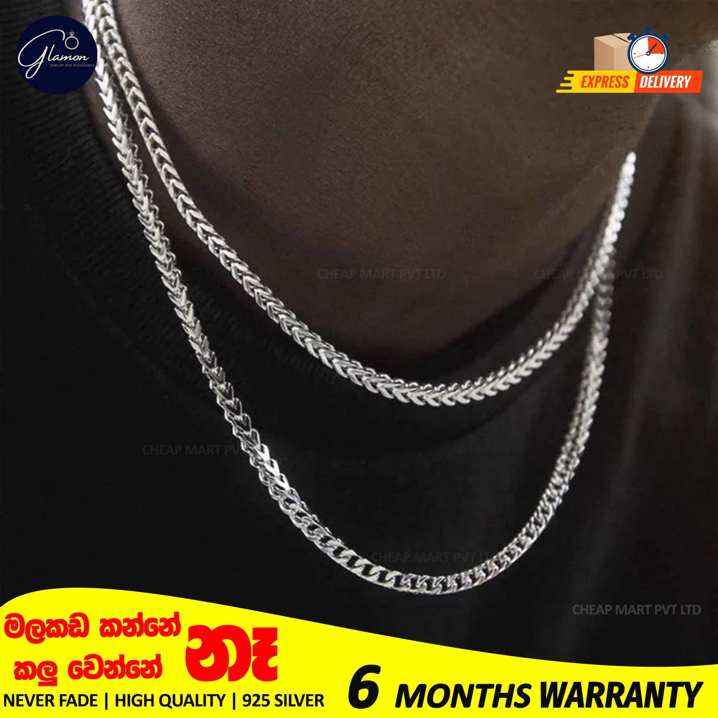 3mm Thick Diamond Cut Franco Chain Stainless Steel Never Fade Necklace For Men Women