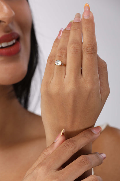Glamon Elara Adjustable Ring – Gold Coated Luxury Ring for Women Sri Lanka
