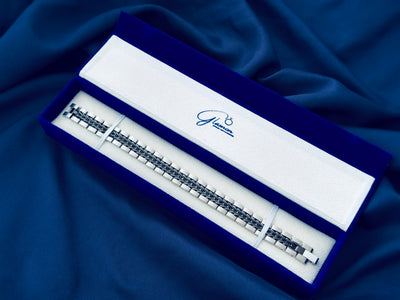 Glamon Titan Weave Bracelet – Dual Tone Silver