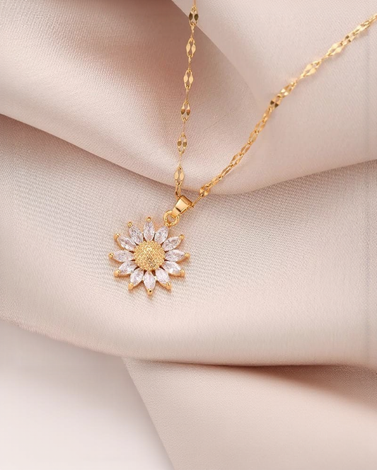 Sunflower necklace for girls