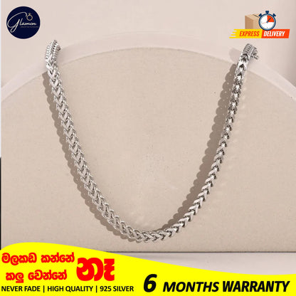 3mm Thick Diamond Cut Franco Chain Stainless Steel Never Fade Necklace For Men Women