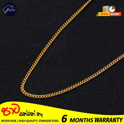 2mm Stainless Steel Cuban Link Chain Necklace for Men and Women High Quality Silver/Gold chain for men necklace