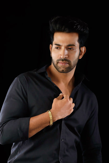 Glamon Monarch Link Bracelet – Luxury Gold-Coated Stainless Steel Bracelet for Men | Waterproof Premium Gift with 6-Month Warranty | Sri Lanka Exclusive